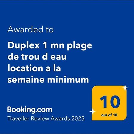 Duplex 1 Mn Plage De Trou D Eau Location A La Semaine Minimum 라 살린 레 뱅 외부 사진